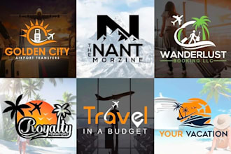 do modern travel and hotel rental outdoors adventure and luxury logo design