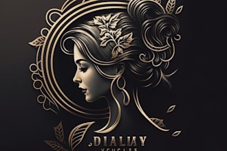 design cosmetics, photography, beauty, feminine, and makeup logo