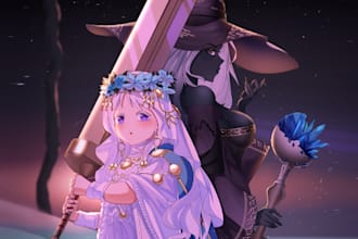 draw anime pfp, anime art, vtuber art or oc art