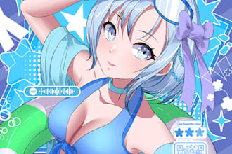 draw anime pfp, anime art, vtuber art or oc art