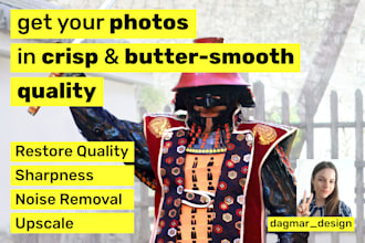 restore blurry photos, enhance quality and upscale photos