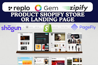 build one product shopify store or landing page by replo gempages pagefly