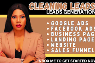 generate hot pressure washing leads using facebook and google ads campaign