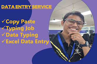 perform and provide fast online data entry and admin support