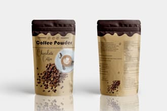 provide unique product packaging coffee pouch and label designs for your brand
