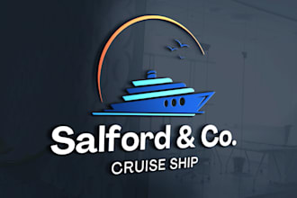design ship, boat, sea adventure logo