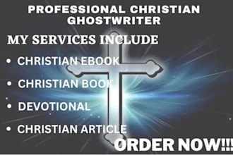 be your professional christian, christmas ebook ghostwriter with book covers
