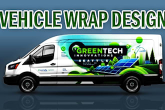 create van wrap design, car wrap design, truck wrap design