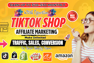 help you setup tiktok shop affiliate marketing,  tiktok shop marketing manager