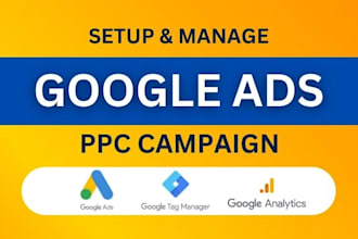 create and manage PPC campaigns, google ads and facebook ads
