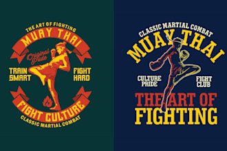 make sport t shirt boxing fitness martial art logo