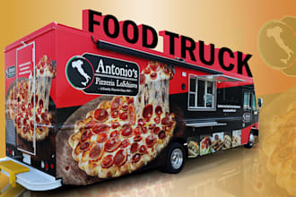 do professional food truck wrap ,car wrap ,truck design any vehicle wrap design