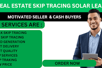 provide real estate motivated sellers cash buyer and solar leads