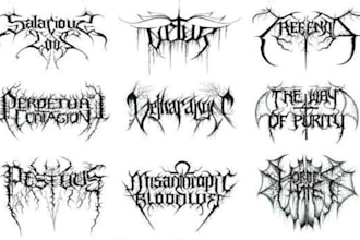 design a brutal death metal logo