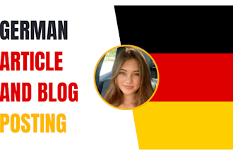 write plagiarism free german article and blog post, german content writing
