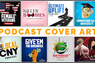 design podcast logo and cover art