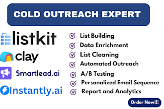 be listkit io expert cold email outreach, sales lead generation instantly ai
