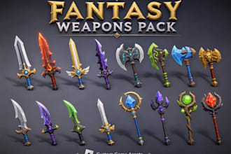 create custom roblox 3d models for weapons and game ready assets