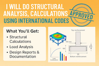 do structural analysis, calculations and design using international codes