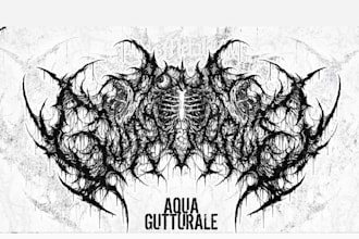 draw a death metal logo