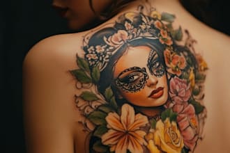 make a custom tattoo design as a tattoo artist