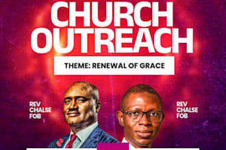 design a stunning church flyer and event flyer or poster