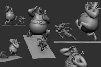 sculpt 3d printing and figure character