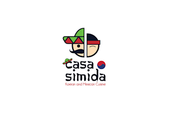 make amazing mexican and korean restaurant logo