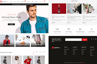 design modern clothing store, clothing website, fashion website, fashion store