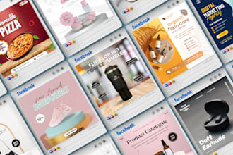 design modern social media posts, banner ads for insta, fb or linkedin