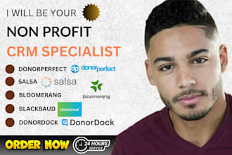 setup nonprofit crm donorperfect bloomerang blackbaud donordock