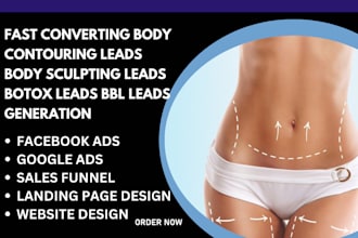 generate converting body contouring leads botox leads microblading lead bbl lead