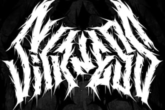 death metal, deathcore, metalcore logo initial emblem symbol