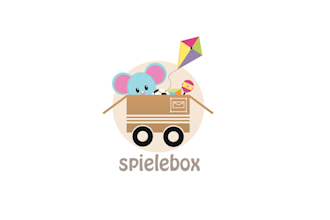 make traditional cheerful toy box logo