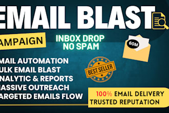 send 800 millions bulk email blast, email marketing campaigns to inboxes and SMS
