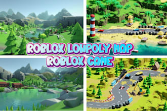 3d roblox map, roblox low poly, 3d low poly,low poly environment, roblox game