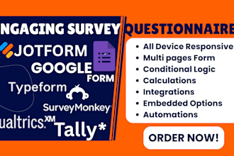 create online survey forms with logic and calculations on tally, jotform