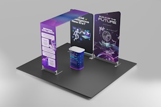 design modern and corporate trade booth
