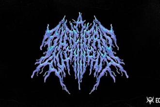 make black, slam, death metal logo for your band or brand