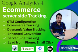 integrate ga4 ecommerce server site tracking for wordpress or shopify