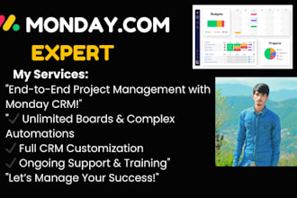 be your expert project manager for monday CRM and workflow optimization