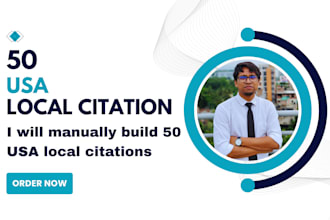 manually build 50 USA local citations
