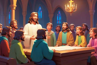 do children christian christmas storybook, kids bible story, bible illustration