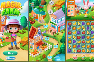 do 2d unity game development android ios mobile game app bug fix and reskinning