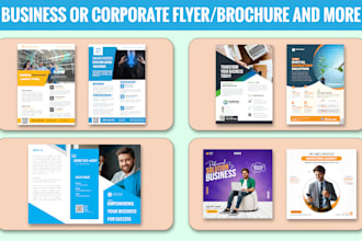 design a modern business or corporate flyer that boosts your brand