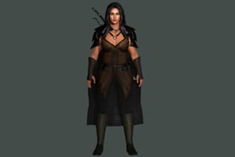 port 3d model to ue5, warrior game model,ue5 modeler,4x texture,rig3d aaa model