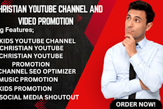 promote a professional christian youtube channel for you