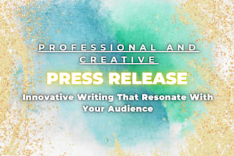 write a press release, biography and elevator pitch