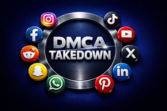 takedown harassing remove copyright mass reports facebook youtube instagram dmca
