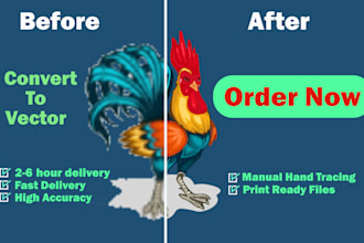 do professional vector tracing, redraw logo, and convert images to vector format